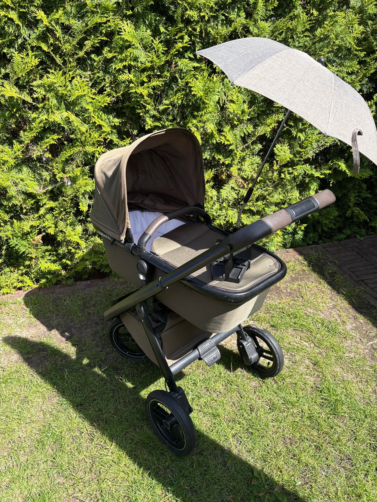 Dubatti kinderwagen compleet met accessoires – Groen, Ophalen, Gebruikt, Overige merken, Verstelbare duwstang