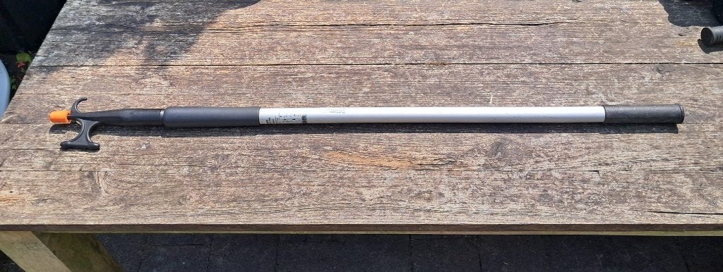 Dubbele aluminium pikhaak, telescopisch, 118 - 204 cm, Watersport en Boten, Accessoires en Onderhoud, Ophalen, Zo goed als nieuw