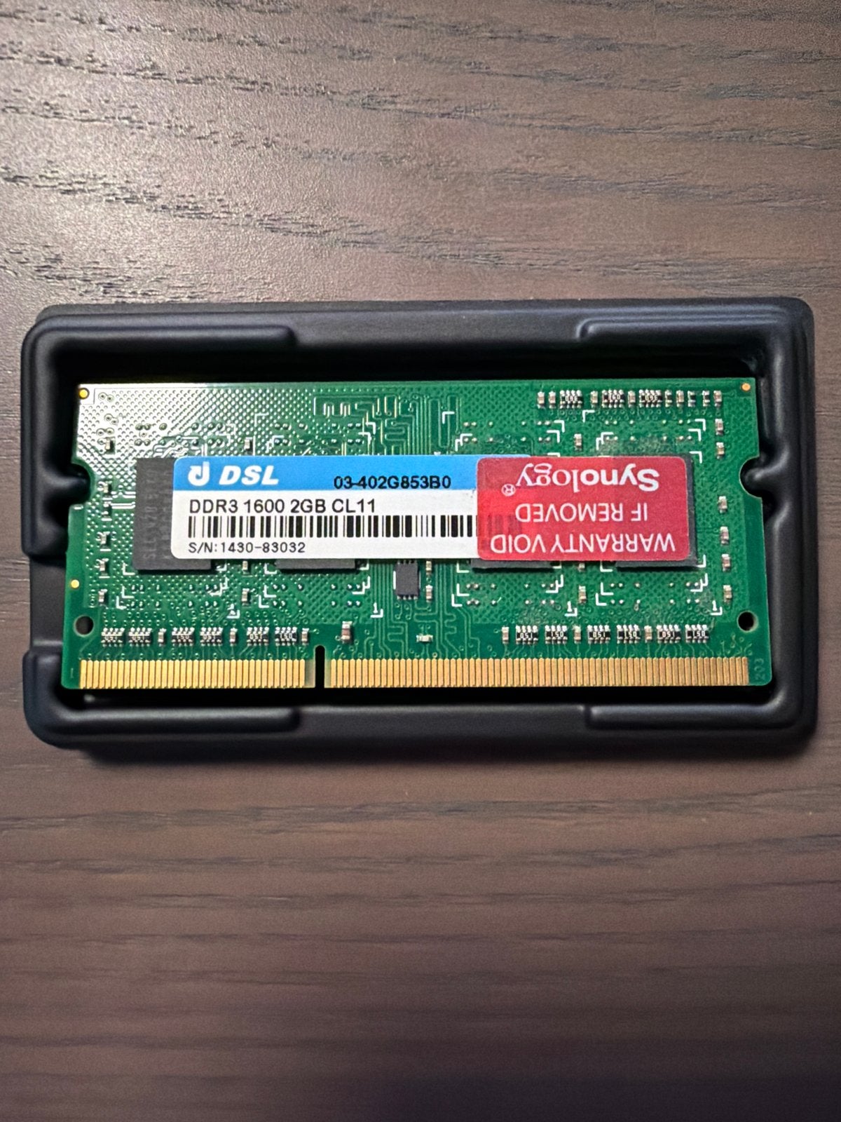 Synology DDR3 1600 2GB CL11 RAM Geheugenmodule, Gebruikt, Server, DDR3, Ophalen of Verzenden
