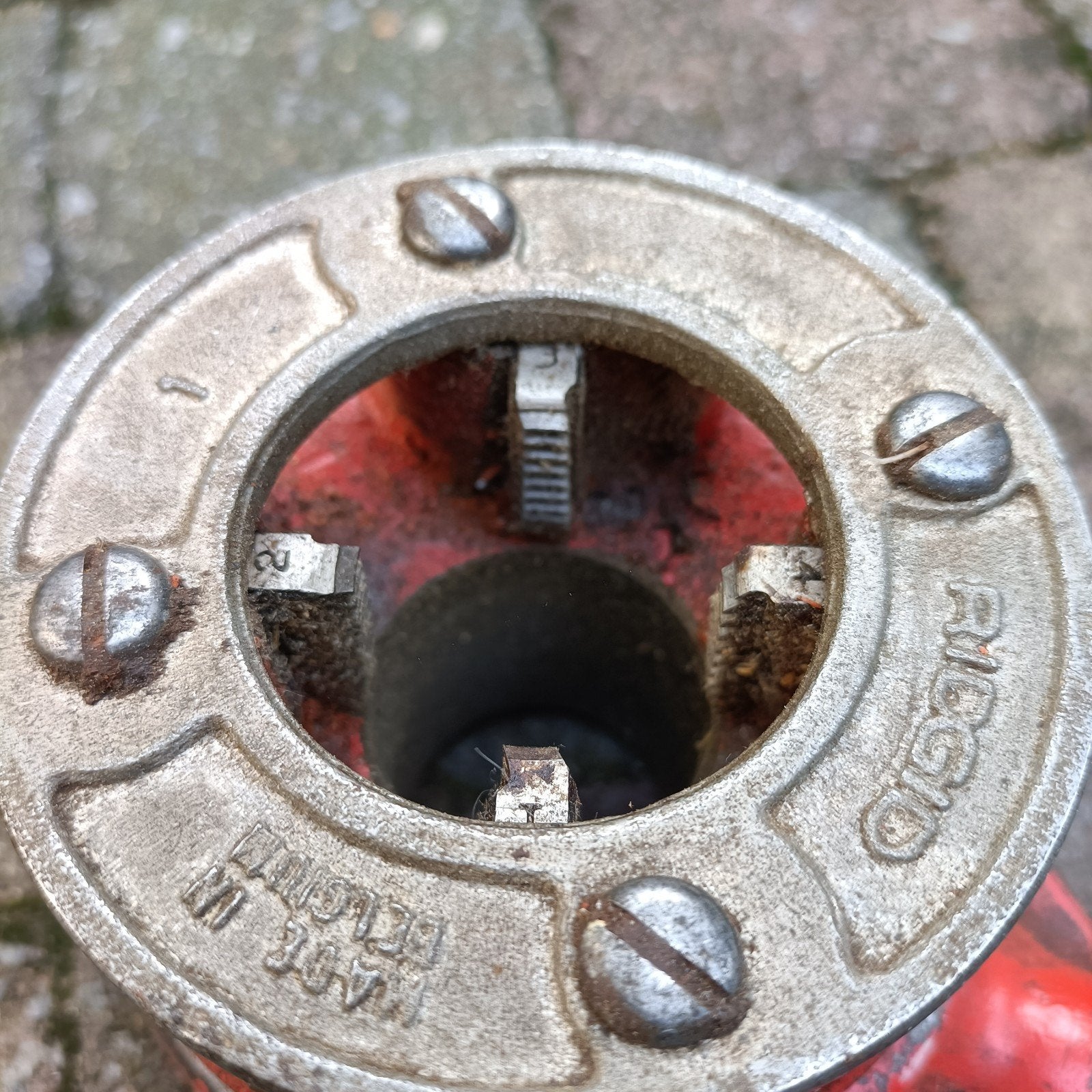 RIDGID pijpsnijder met diverse snijkoppen, Ophalen, Gebruikt, Snijgereedschap, Ridgid