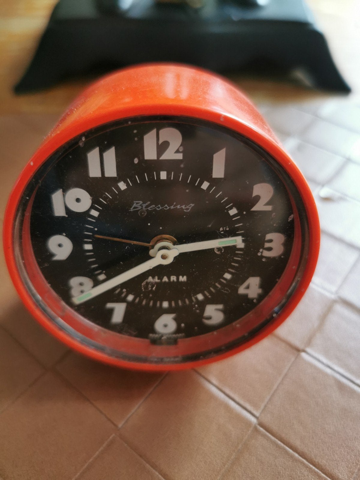 Vintage Blessing Wekker - Oranje Analoog, Gebruikt, Vintage, Analoog, Ophalen of Verzenden