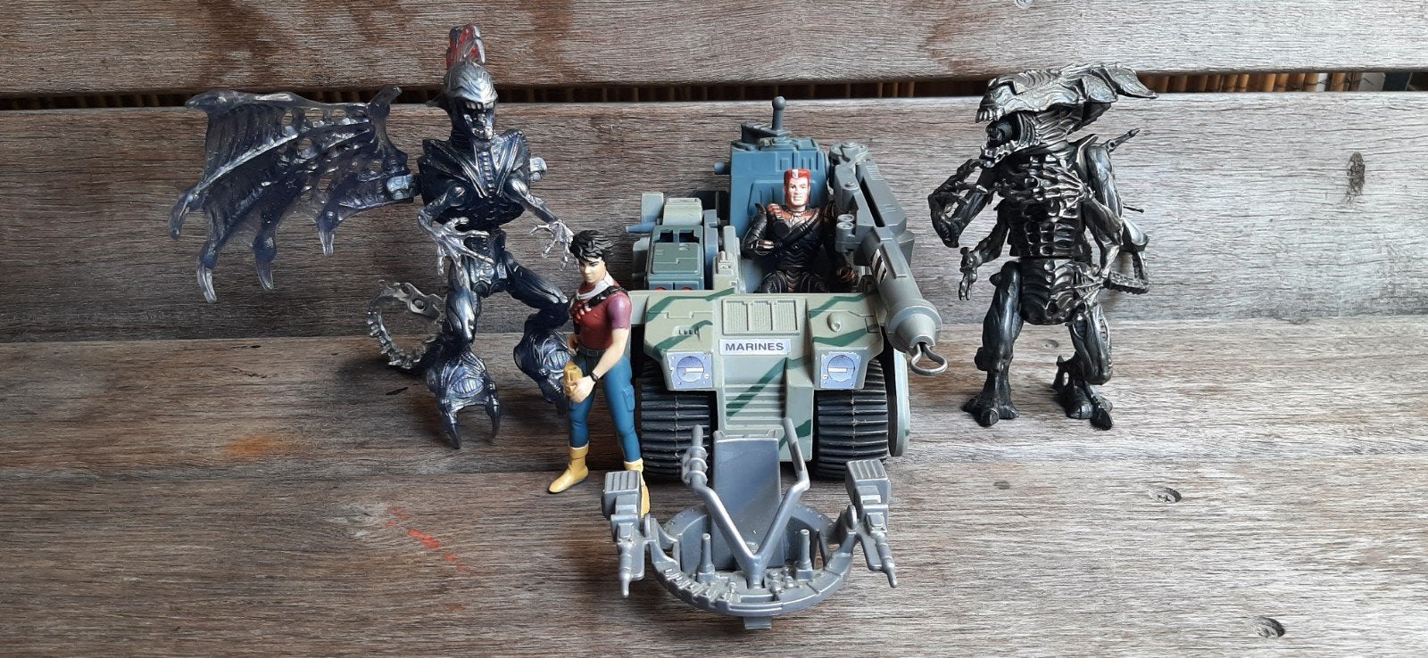 Aliens vintage figuren en voertuig, Ophalen of Verzenden, Gebruikt