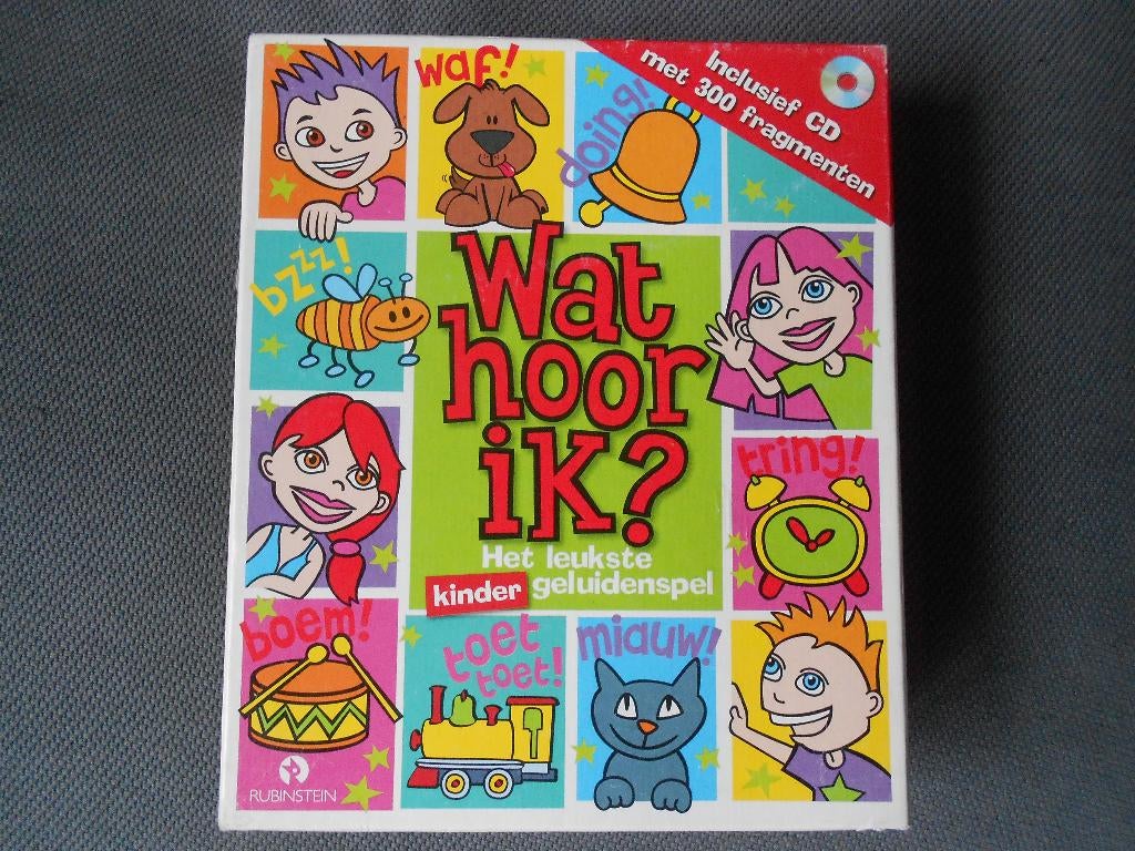 wat hoor ik ? Het leukste kinder geluidenspel, Een of twee spelers, Ophalen, Gebruikt, Rubinstein