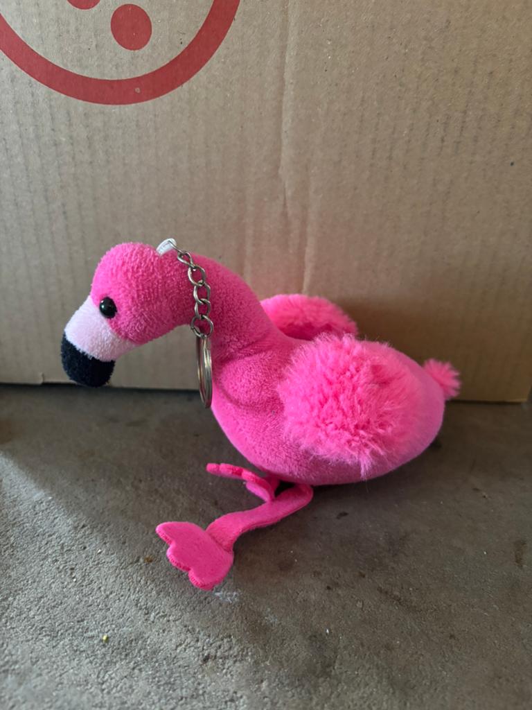 Flamingo sleutelhanger, Ophalen of Verzenden