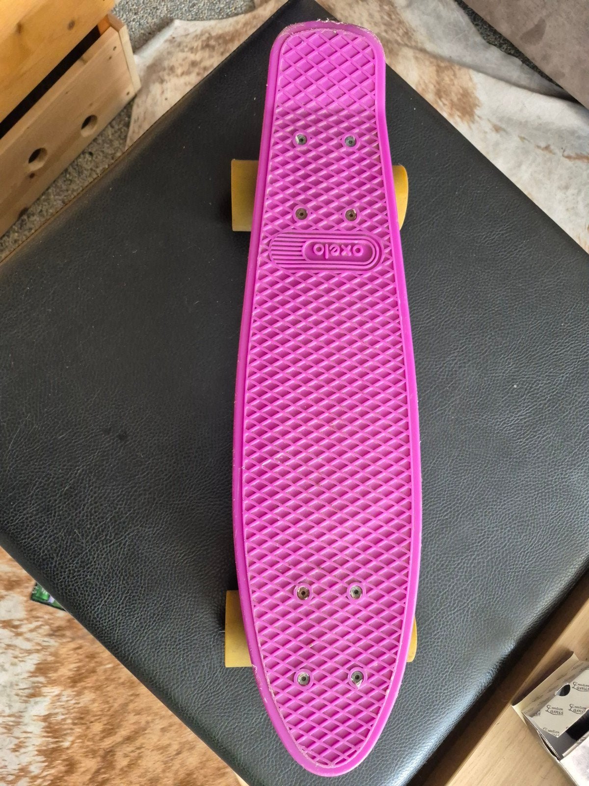Roze Oxelo Skateboard 78 cm lang, Ophalen of Verzenden, Gebruikt, Skateboard