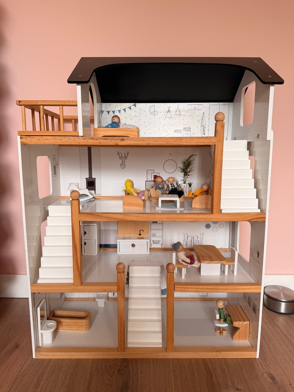 Petit Amelie Poppenhuis met veel onderdelen, Ophalen, Zo goed als nieuw, Poppenhuis
