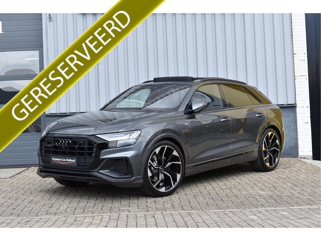 Audi Q8 55 TFSI Quattro 340 Pk S-Line Black Ed Pano Leder HU, Auto's, Audi, Automaat, Gebruikt, Euro 6, 2995 cc