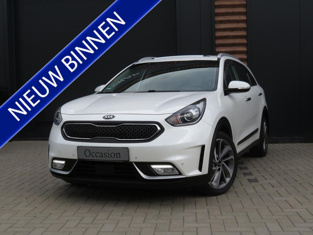 Kia Niro 1.6 GDi Hybrid ExecutiveLine 1e Eigenaar Airco ACC, Auto's, Kia, Gebruikt, Zwart, Leder en Stof, Origineel Nederlands