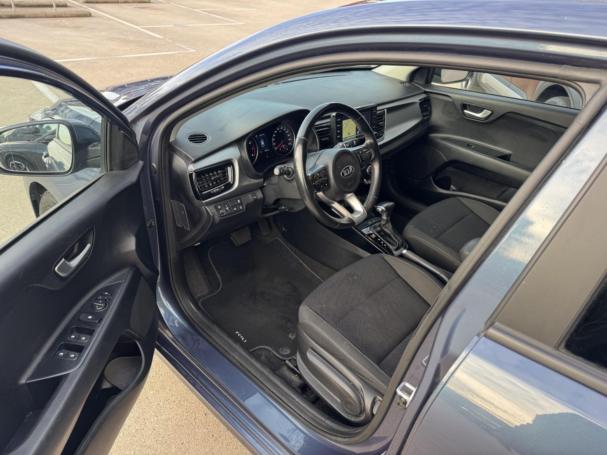 Kia Rio 1.0 TGDI DynamicPlusLine NL-dealerauto Automaat Keyl, Auto's, Gebruikt, Euro 6, 1095 kg, Blauw