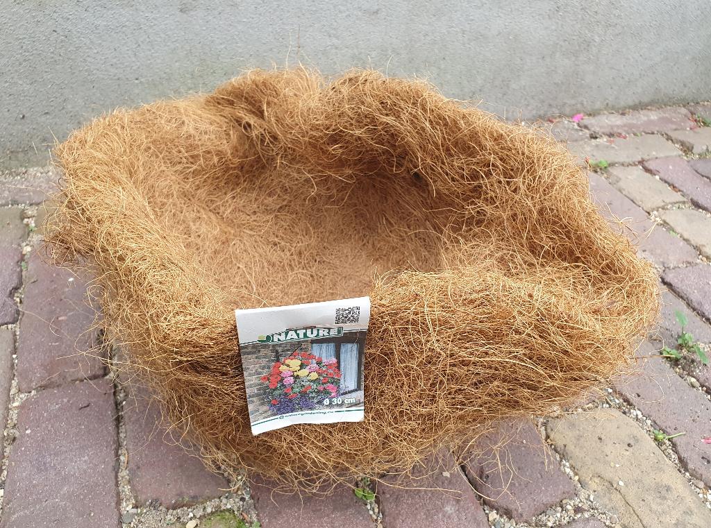 Kokosinlegvel voor hanging basket | Nature | Ø 30cm, 25 tot 40 cm, Overige materialen, Rond, Ophalen of Verzenden