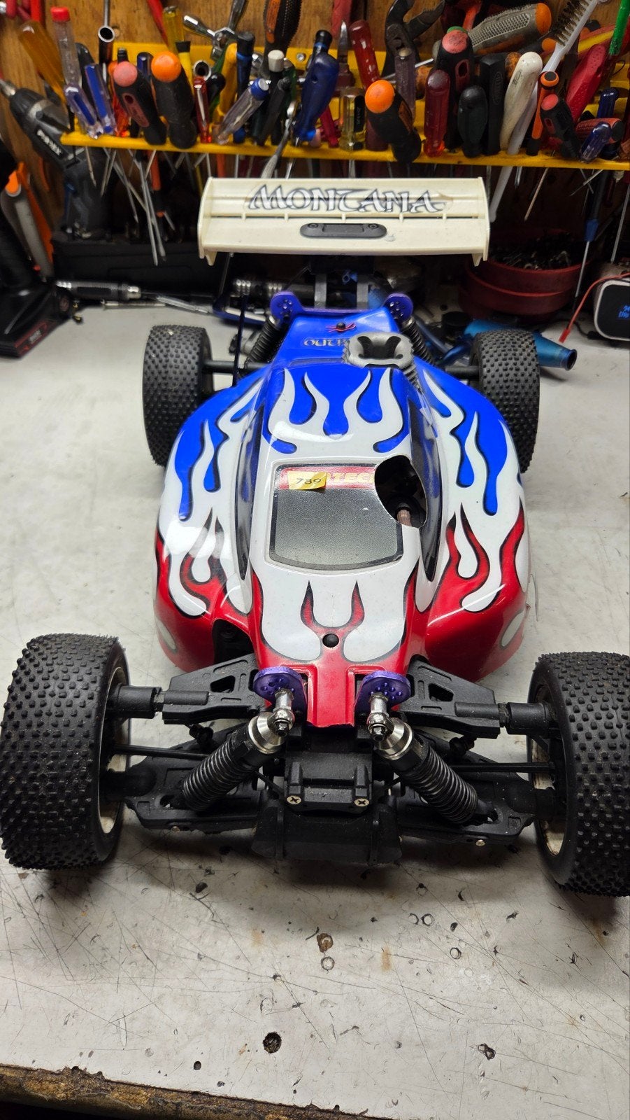 te koop mooie protech enigma, Gebruikt, Auto offroad, Ophalen of Verzenden, Schaal 1:8