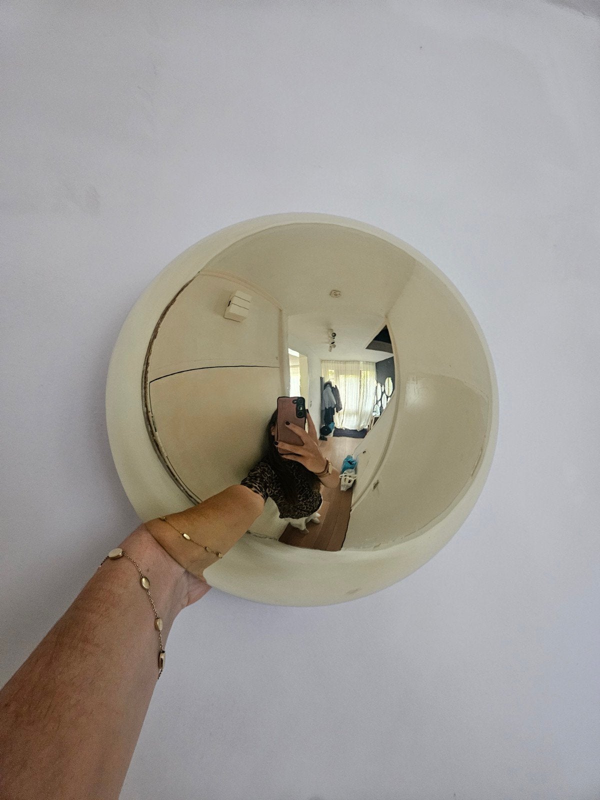 Halve bol wandlamp van Made in glanzend goud, Ophalen of Verzenden, Zo goed als nieuw