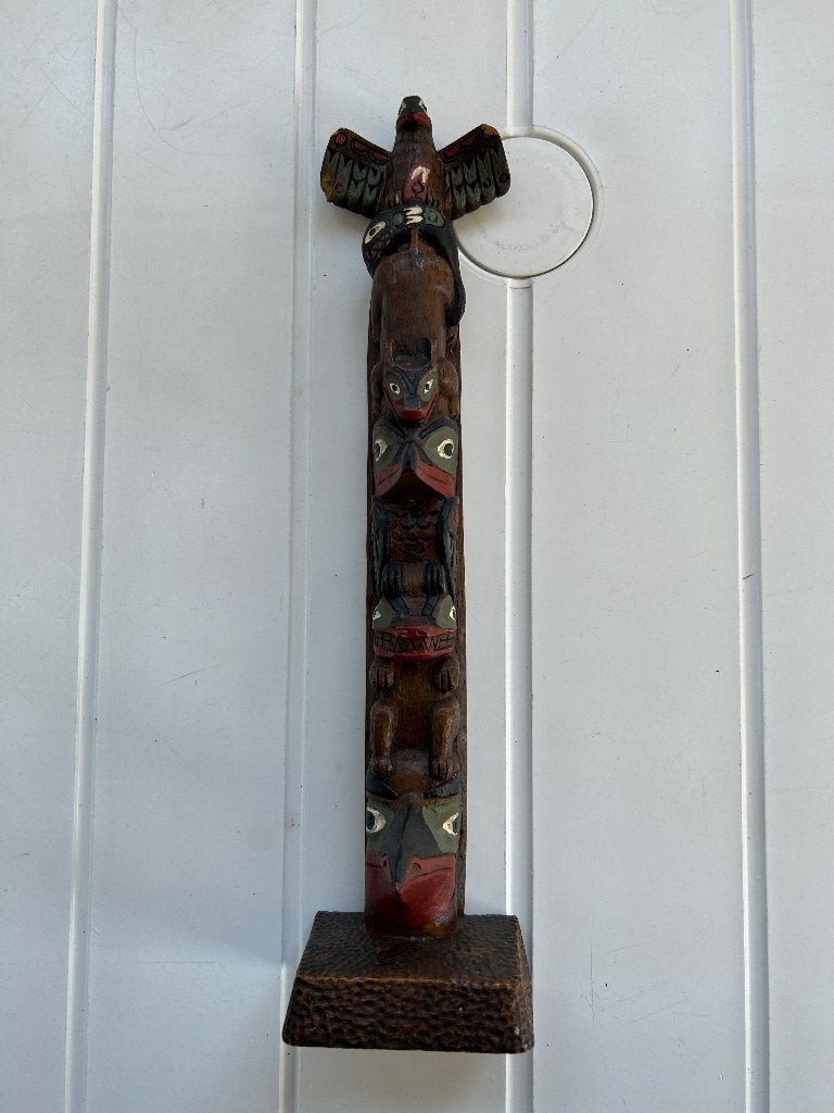 Grote Vintage BOMA Canada Totempaal (35 cm), Ophalen of Verzenden, Overige materialen, Totempaal, 20 - 50 cm