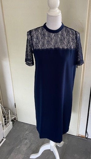 donkerblauwe jurk van Samsøe Samsøe, maat 36 (qwe), Blauw, Samsøe Samsøe, Ophalen of Verzenden, Zo goed als nieuw