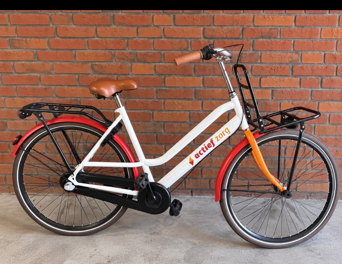 Stadsfiets met voordrager en bagagedrager, Fietsen en Brommers, Versnellingen, Trommelrem, Ophalen, Overige merken