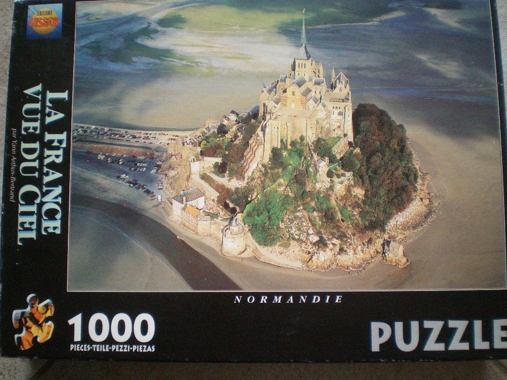 Puzzel 1000 stukjes. Normandie. Vue de Ciel., Ophalen of Verzenden, 500 t/m 1500 stukjes, Zo goed als nieuw, Legpuzzel