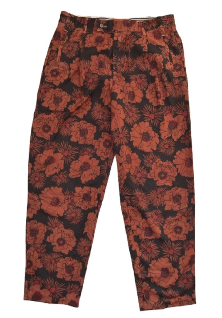 Myths broek, pantalon, flowers, roest bruin, Mt. M, Kleding | Dames, Maat 38/40 (M), Verzenden, Zo goed als nieuw, Lang
