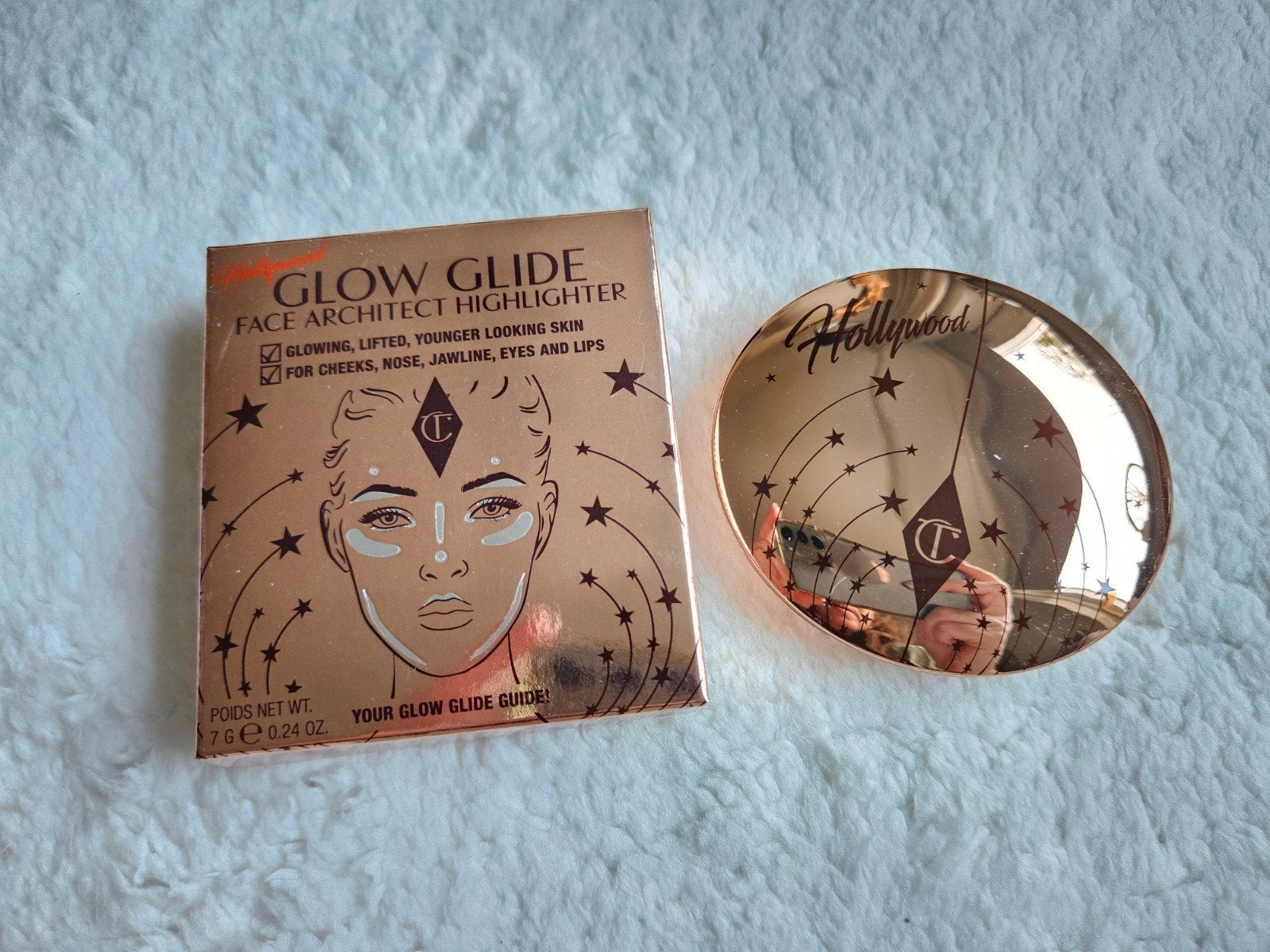 Charlotte tilbury glow glide highlighter bronze glow, Overige kleuren, Nieuw, Make-up, Verzenden