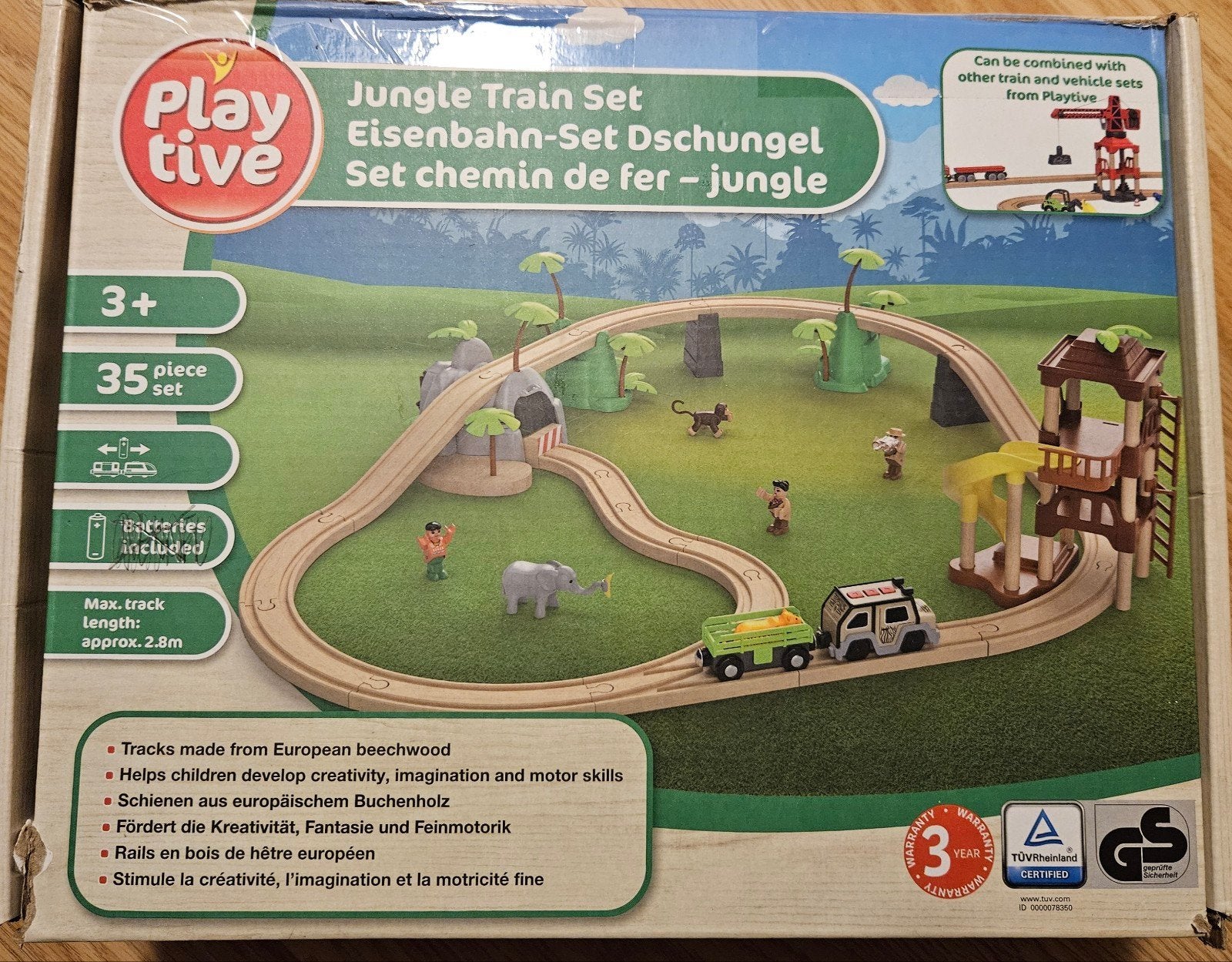Complete Houten Jungle Treinset - Playtive (35-delig), Ophalen, Zo goed als nieuw, Jongen of Meisje