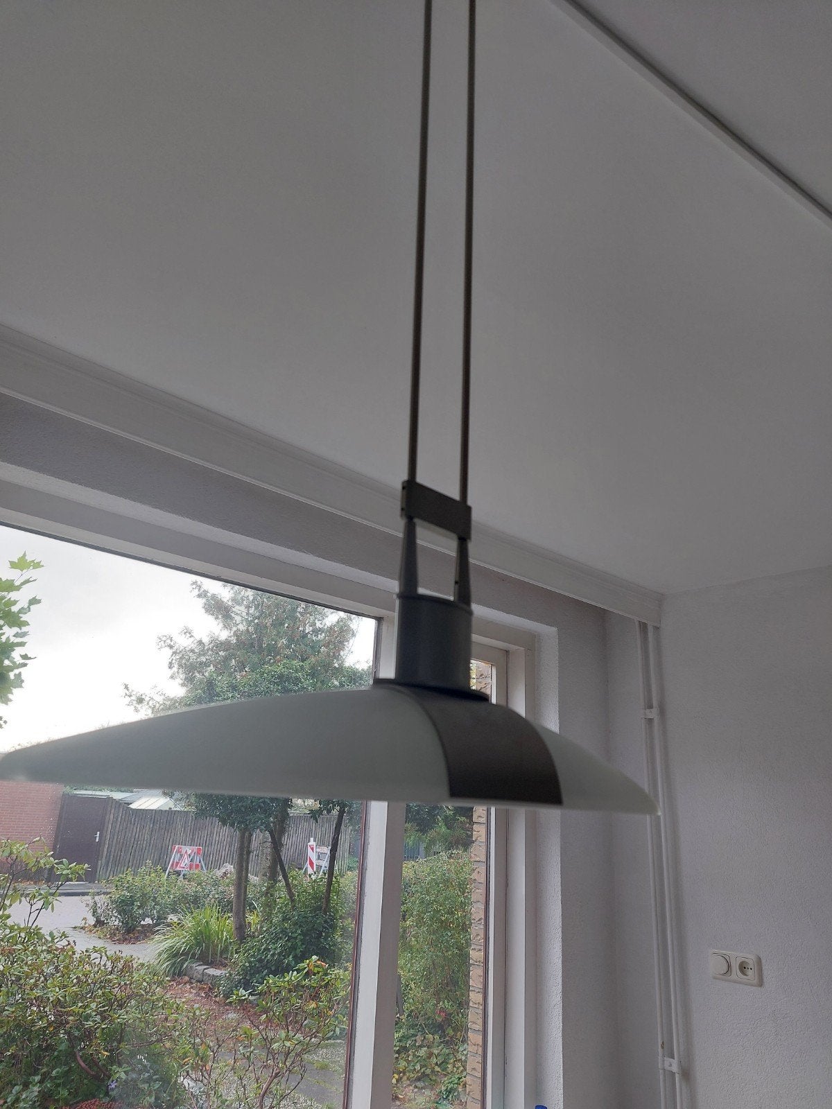 Woonkamer/eetkamer hanglamp ovaal, Huis en Inrichting, Lampen | Hanglampen, Ophalen of Verzenden, Gebruikt, Glas, Minder dan 50 cm