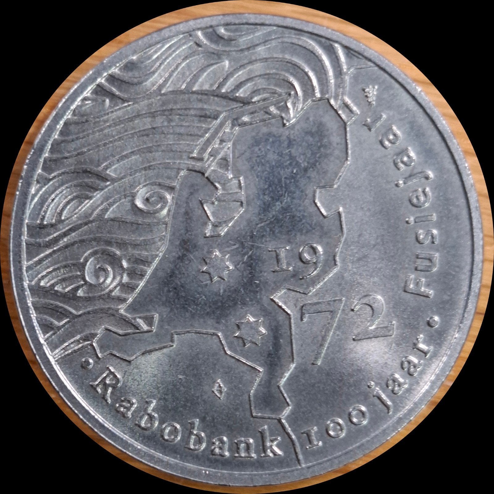 145# 100 jaar Rabobank 1972 penning, Ophalen of Verzenden, Overige materialen