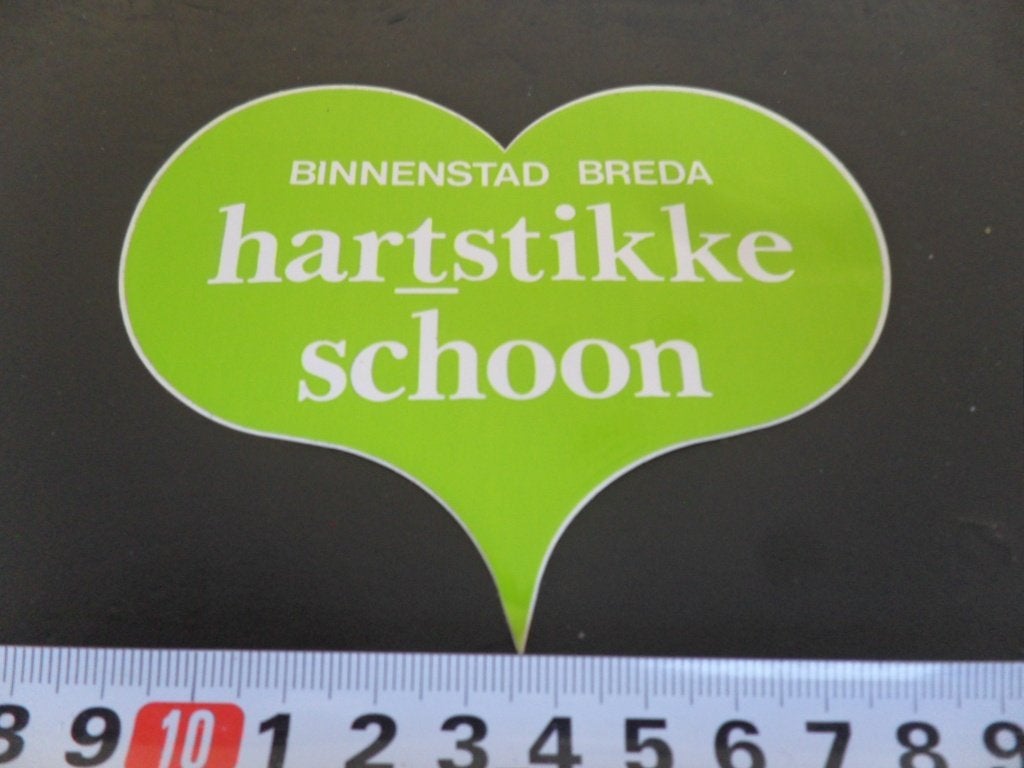 sticker Breda binnenstad Hartstikke schoon, Ophalen of Verzenden, Zo goed als nieuw