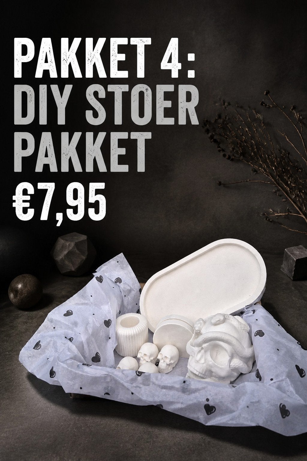 DIY knutselpakket | skelet | stoer | creatief | 8 items, Ophalen of Verzenden, Nieuw, Knutselwerk