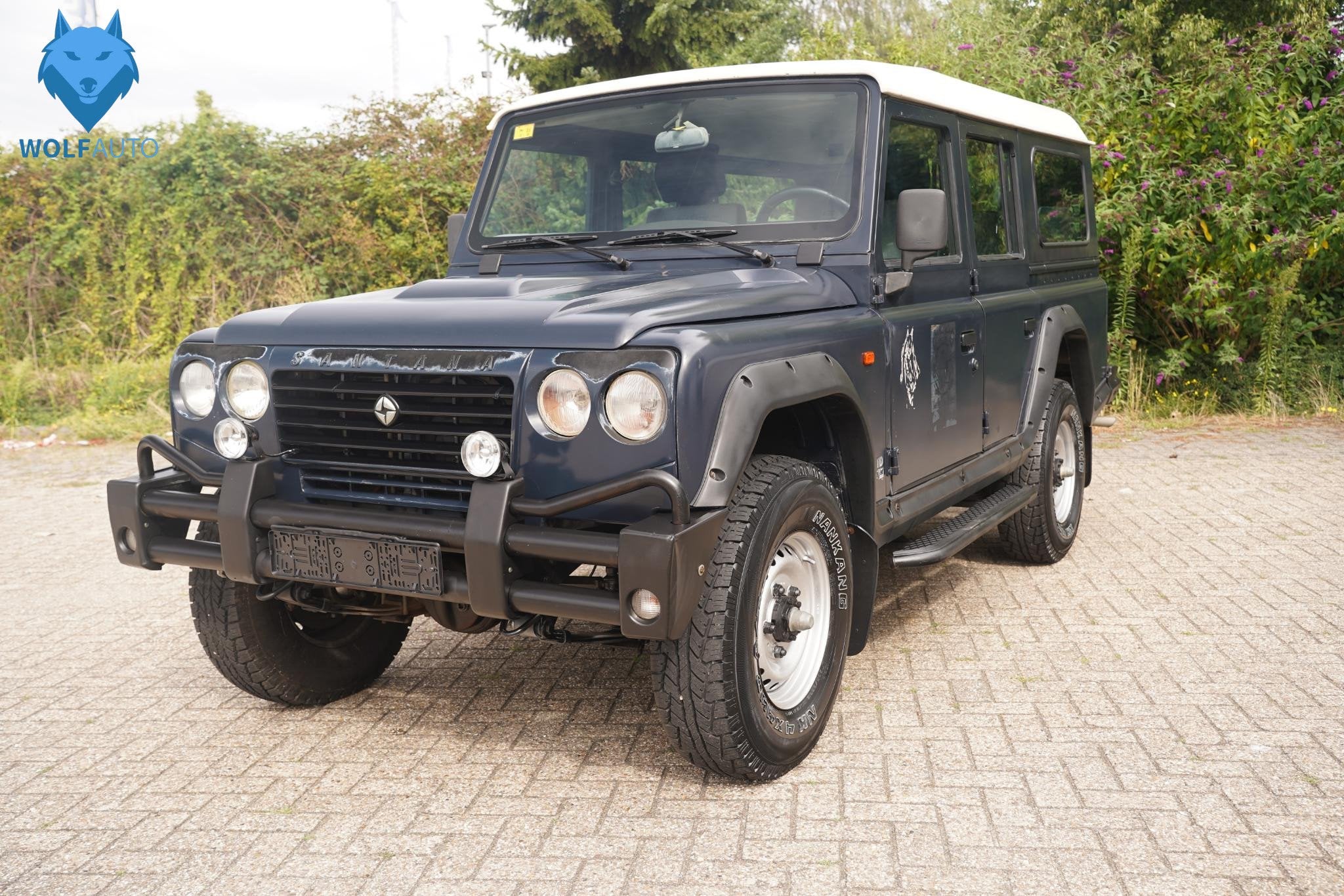Land Rover Defender 110 Td5 Santana ORIGINEEL! 2.8, Auto's, Land Rover, Stof, Gebruikt, Blauw, SUV of Terreinwagen