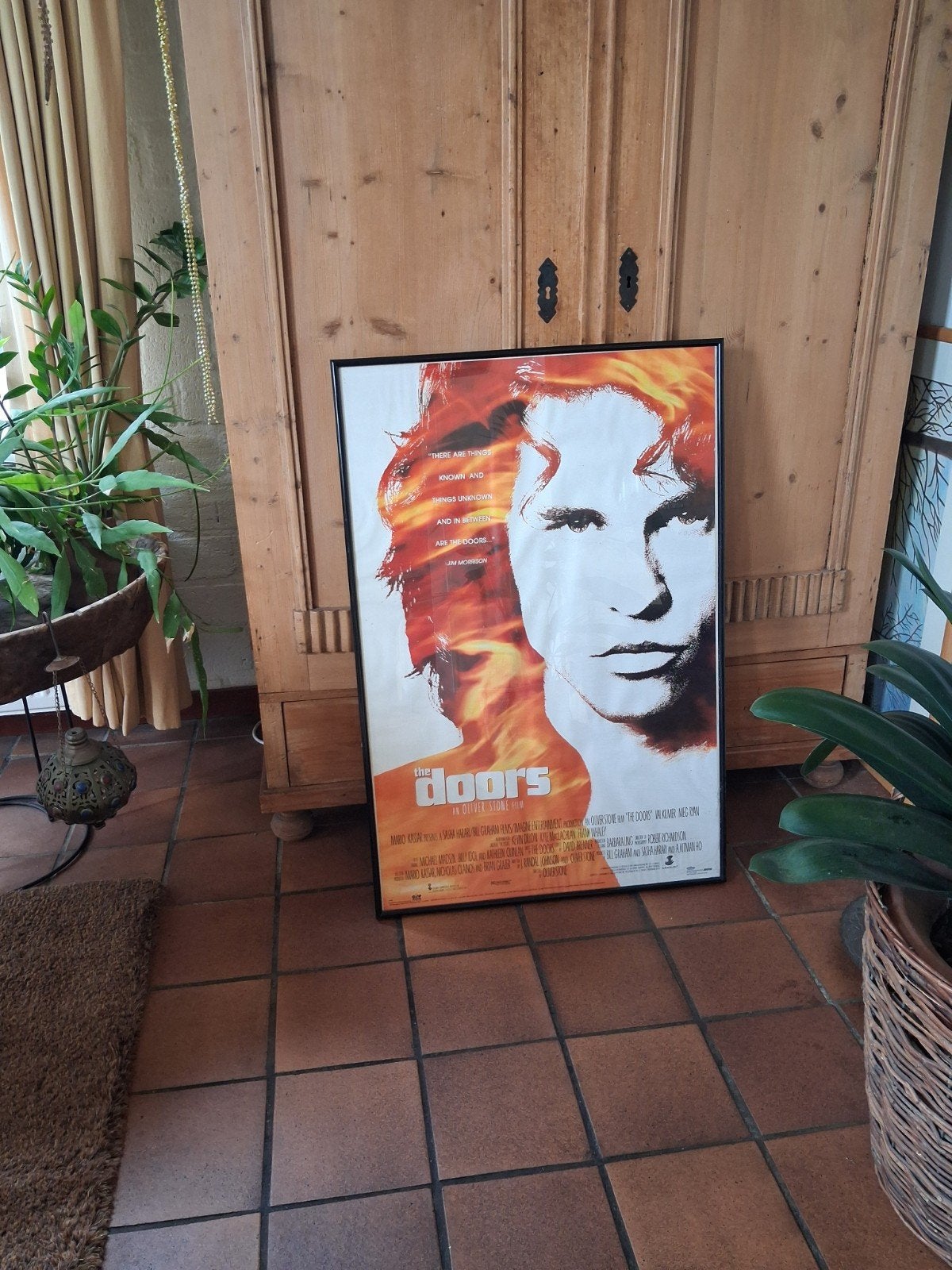 The Doors poster in zwarte kunststoflijst (60x90 cm), Ophalen of Verzenden, Gebruikt, Zwart, Kunststof