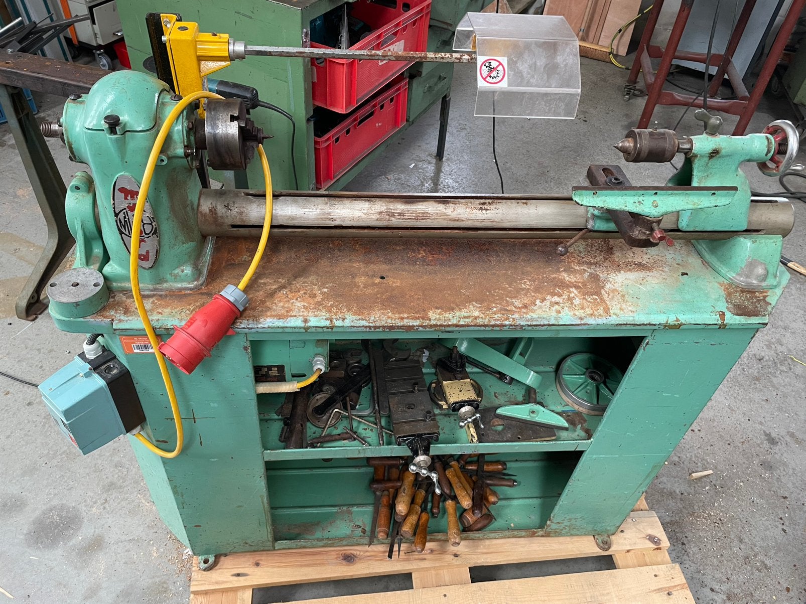 Myford houtdraaibank draaibank ML8, Ophalen, Zo goed als nieuw, Houtdraaibank, 500 tot 1000 mm