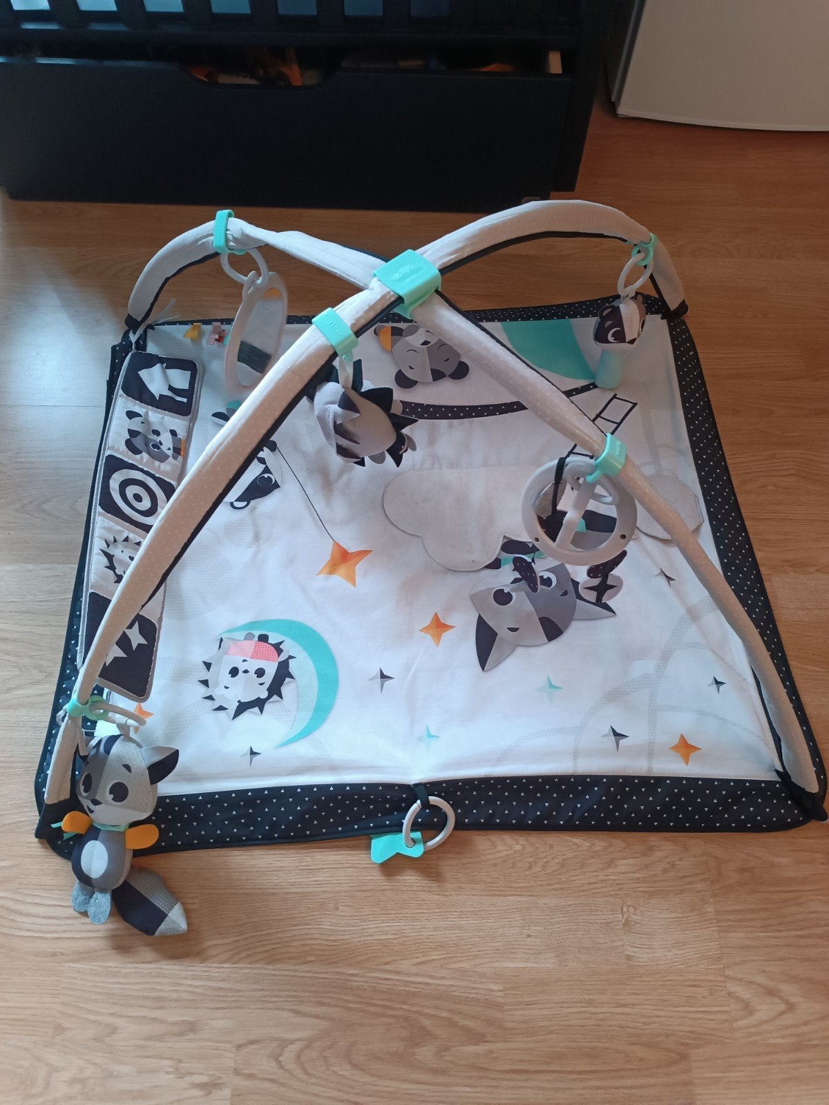 Tiny Love Speelkleed met Babygym - Zwart/Wit/Mint, Ophalen of Verzenden, Gebruikt, Speelkleed
