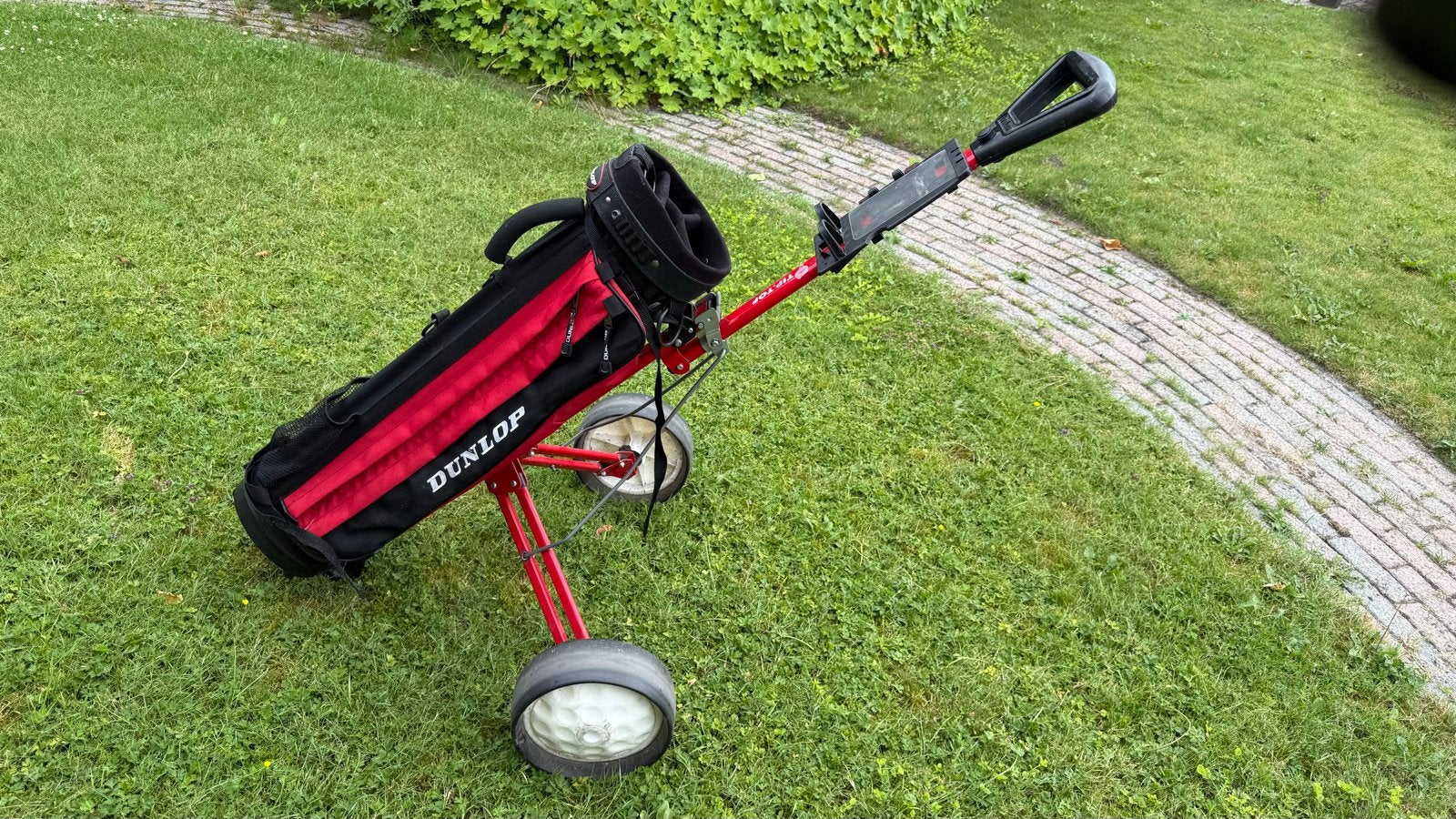 Dunlop Golftas met Golfkar - Rood/Zwart, Ophalen, Gebruikt, Tas, Overige merken