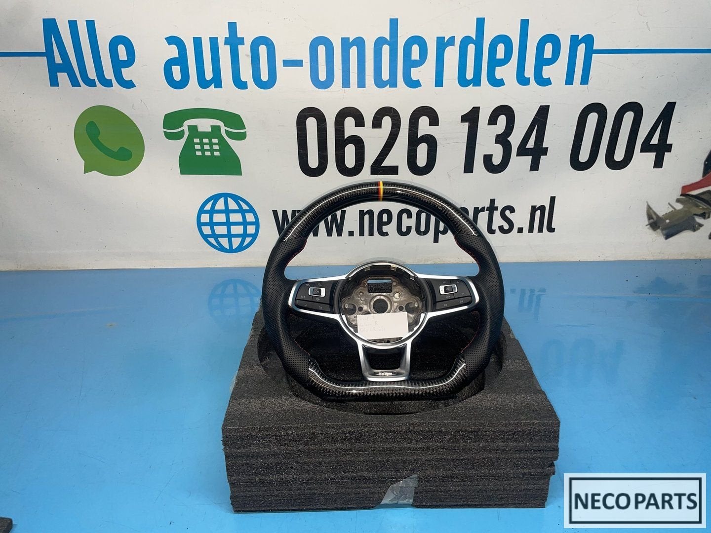 VW GOLF 7 R ARTEON R POLO 6R GTI CARBON STUUR STUURWIEL, Auto-onderdelen, Besturing, Gebruikt, -, Volkswagen, -