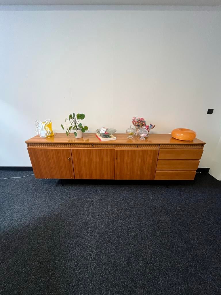 Vintage Dressoir / Sideboard - Jaren '60 Design, Ophalen, Gebruikt, 200 cm of meer, Met lade(s)
