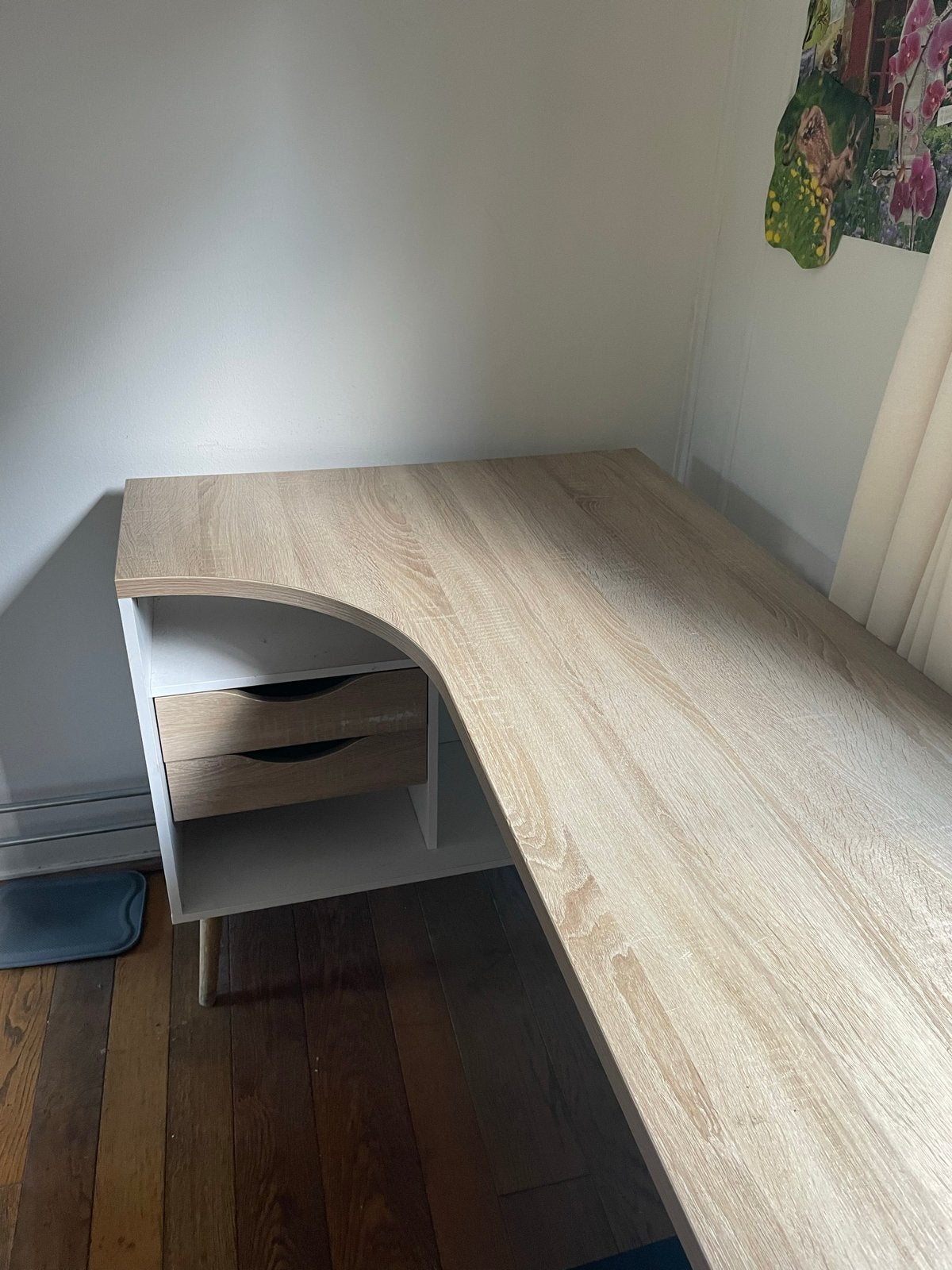 Handig en mooi hoekbureau met opbergruimte, Ophalen, Met lades, Gebruikt, Hoekbureau