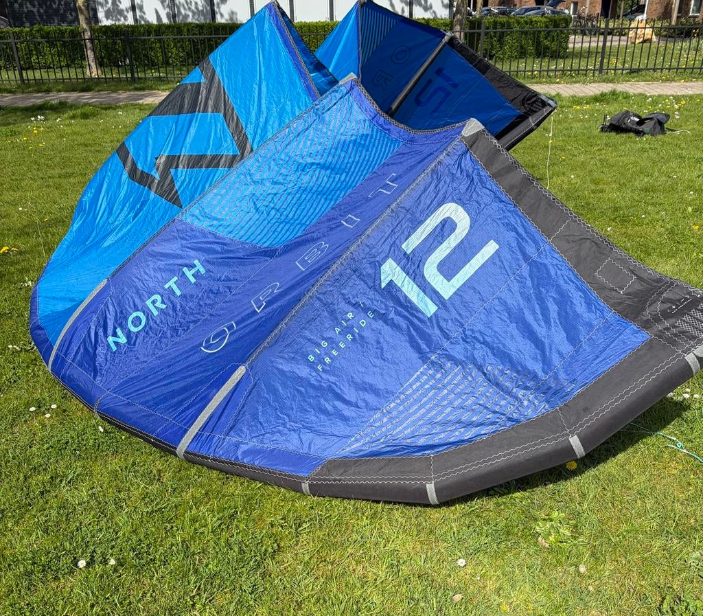 North Orbit 9m + 12m (2023) kite only, Watersport en Boten, Kitesurfen, Gebruikt, Geen board, Ophalen of Verzenden, Kite