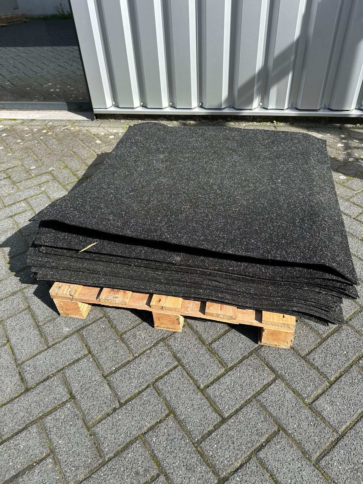 Vloermatten 25 stuks Zwart 25m², Zwart, Ophalen of Verzenden, Zo goed als nieuw, 25 tot 50 m²