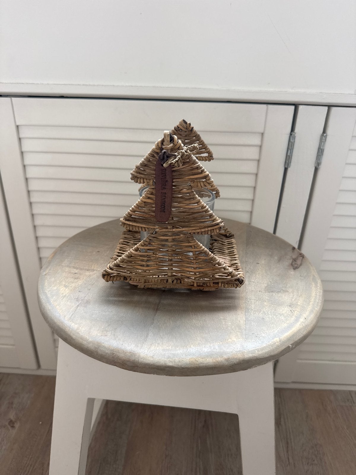 Riviera Maison Waxinelichthouder Kerstboom, Huis en Inrichting, Woonaccessoires | Kandelaars en Kaarsen, Zo goed als nieuw, Waxinelichthouder
