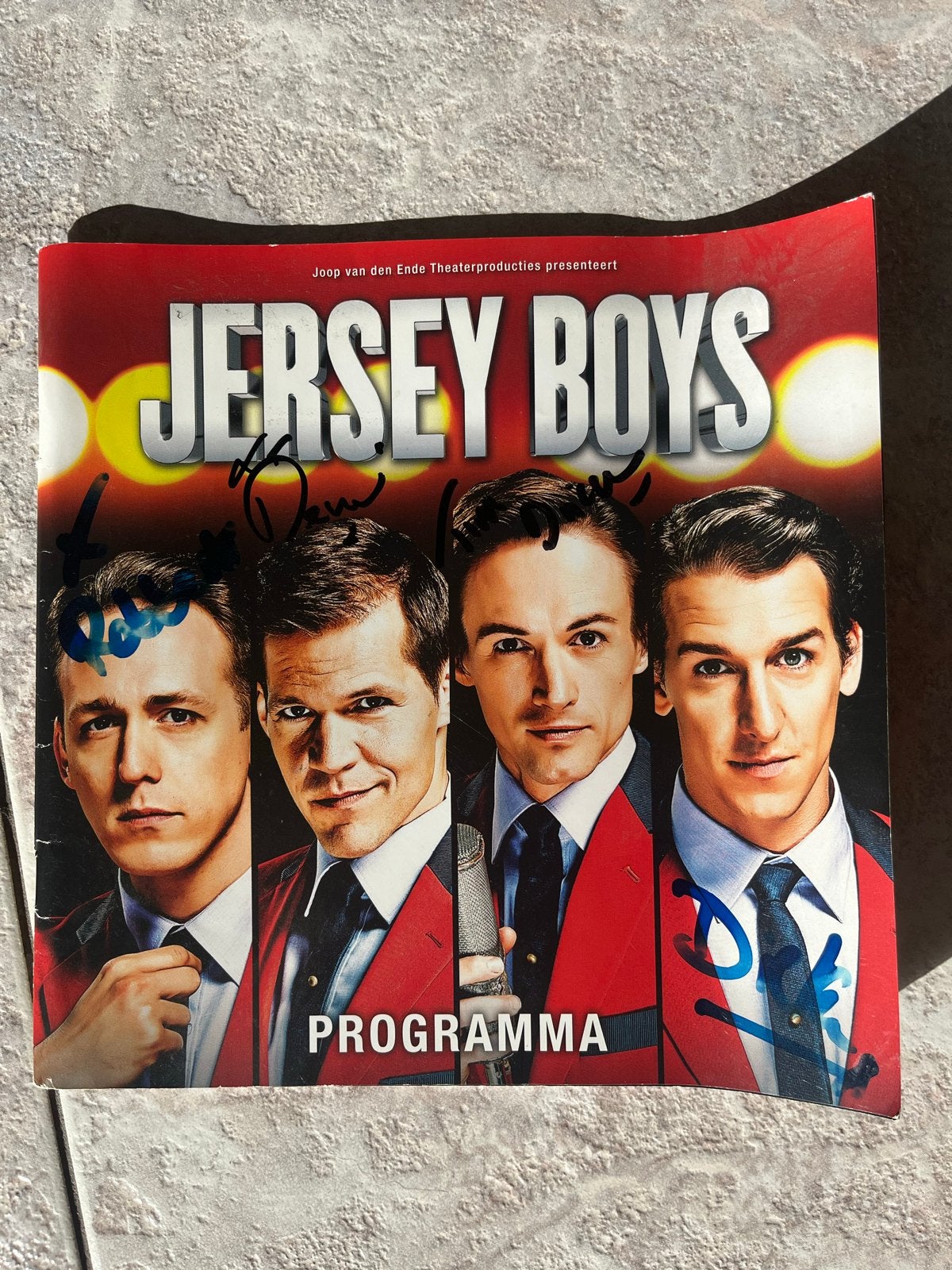 Programmaboekje incl handtekeningen Jersey Boys, Tickets en Kaartjes, Twee personen