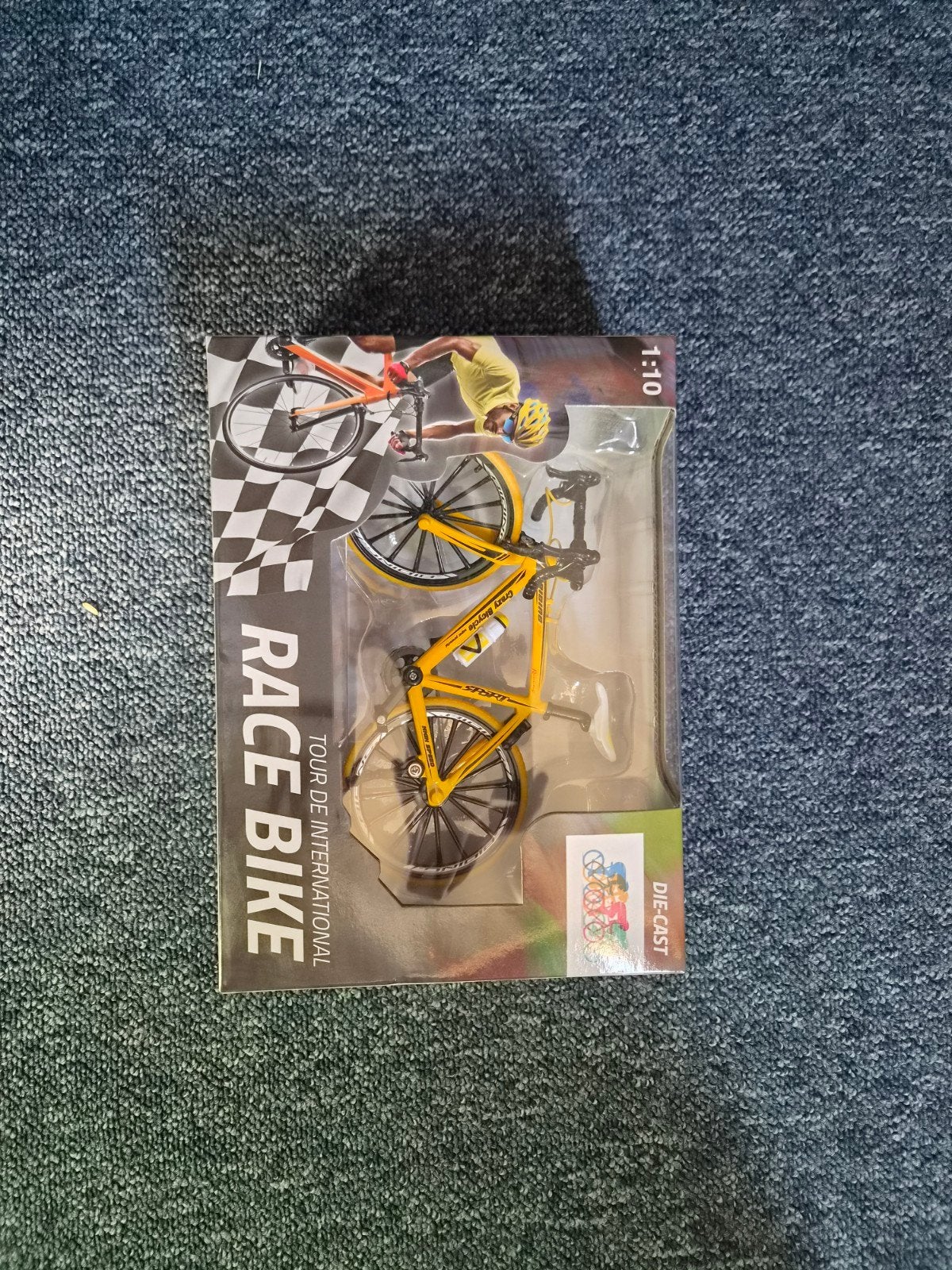 Racefiets replica - Geel Die-Cast model 1:10, Ophalen of Verzenden, Nieuw
