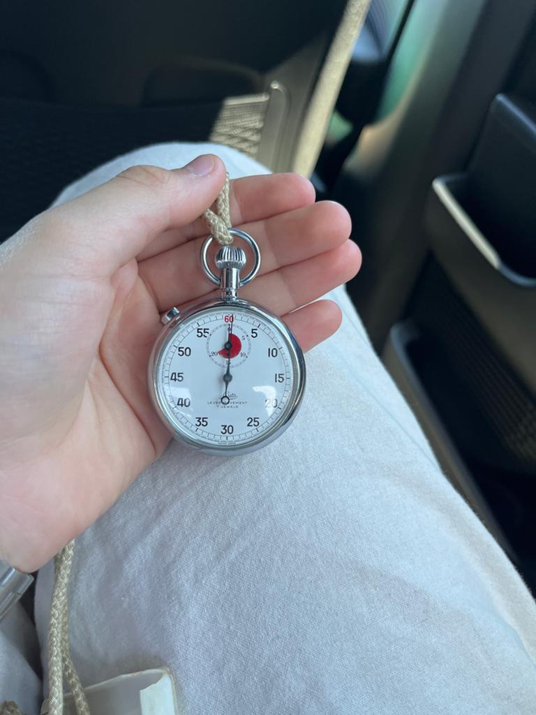 Antiek horloge Swiss made Lasita lever movement 7 jewels., Overige merken, Zakhorloge, Staal, Met bandje