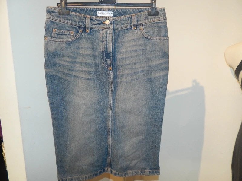 Dolce & Gabbana jeans rok blauw vintage eerstelijns IT 44