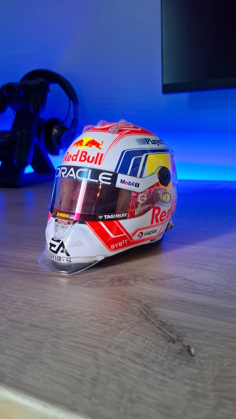 Max Verstappen 2023 helm 1:2, Verzenden, Zo goed als nieuw, Formule 1