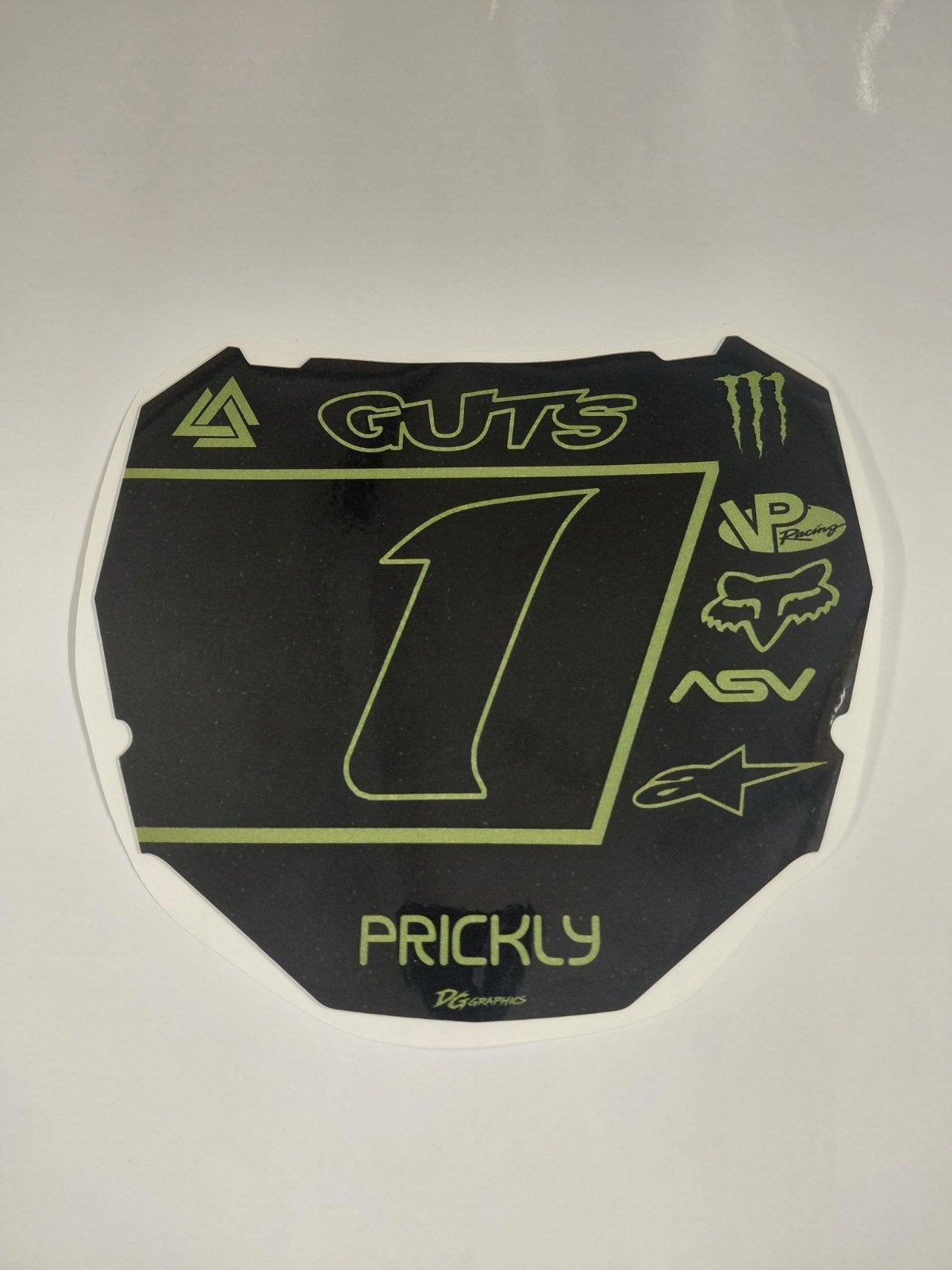 Fatbike odi plate sticker groen/zwart, Motoren, Ophalen of Verzenden