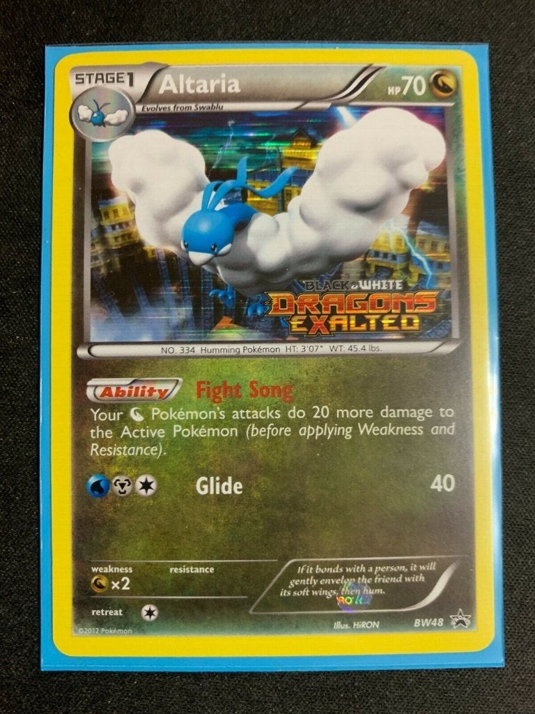 Pokemon bw48 prerelease promo bw dragons exalted altaria, Ophalen of Verzenden, Zo goed als nieuw, Losse kaart, Foil