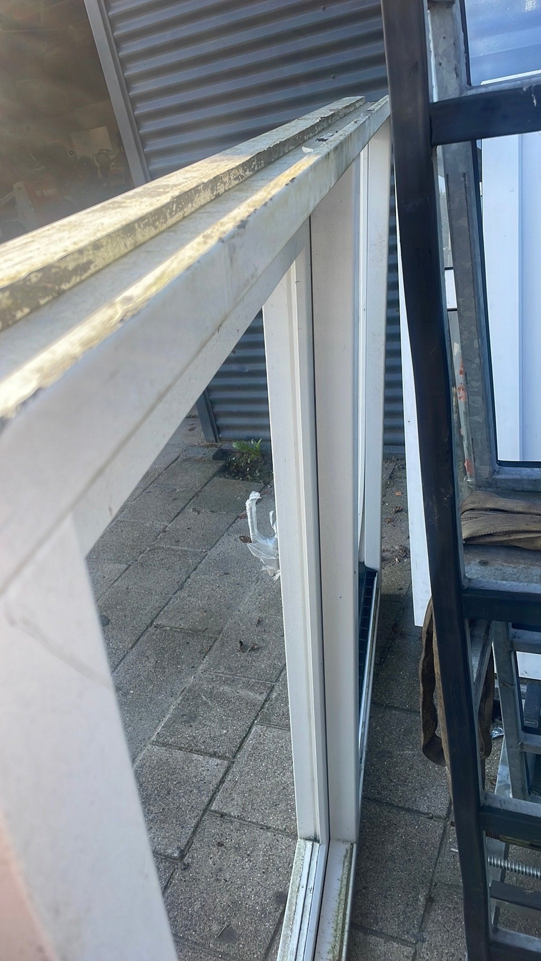 Hardhouten raamkozijn 188x156, Raamkozijn, Zo goed als nieuw, Inclusief glas, Hout