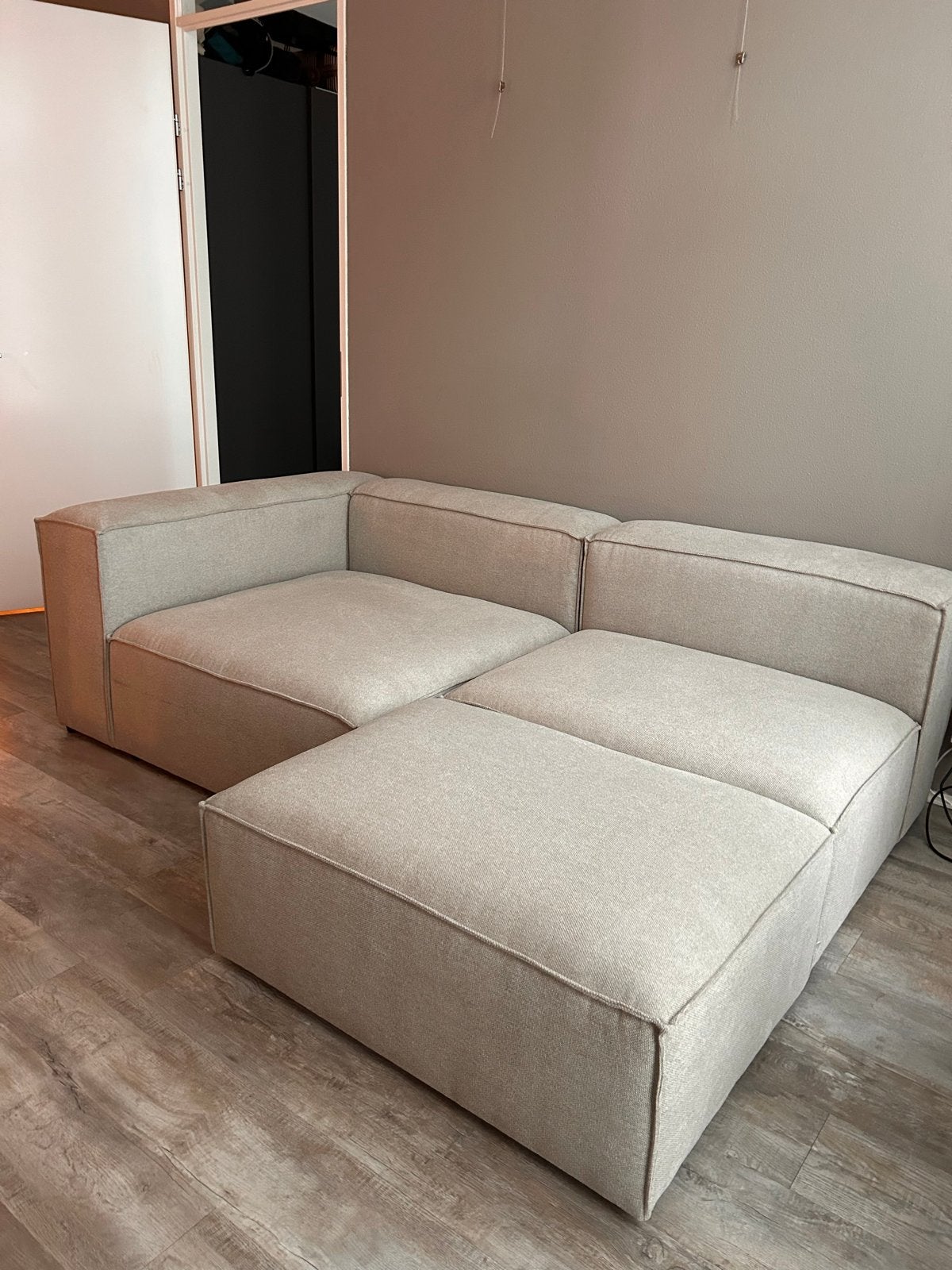 NOUS living Igor hoekbank, Ophalen, 100 tot 125 cm, Hoekbank, Driepersoons