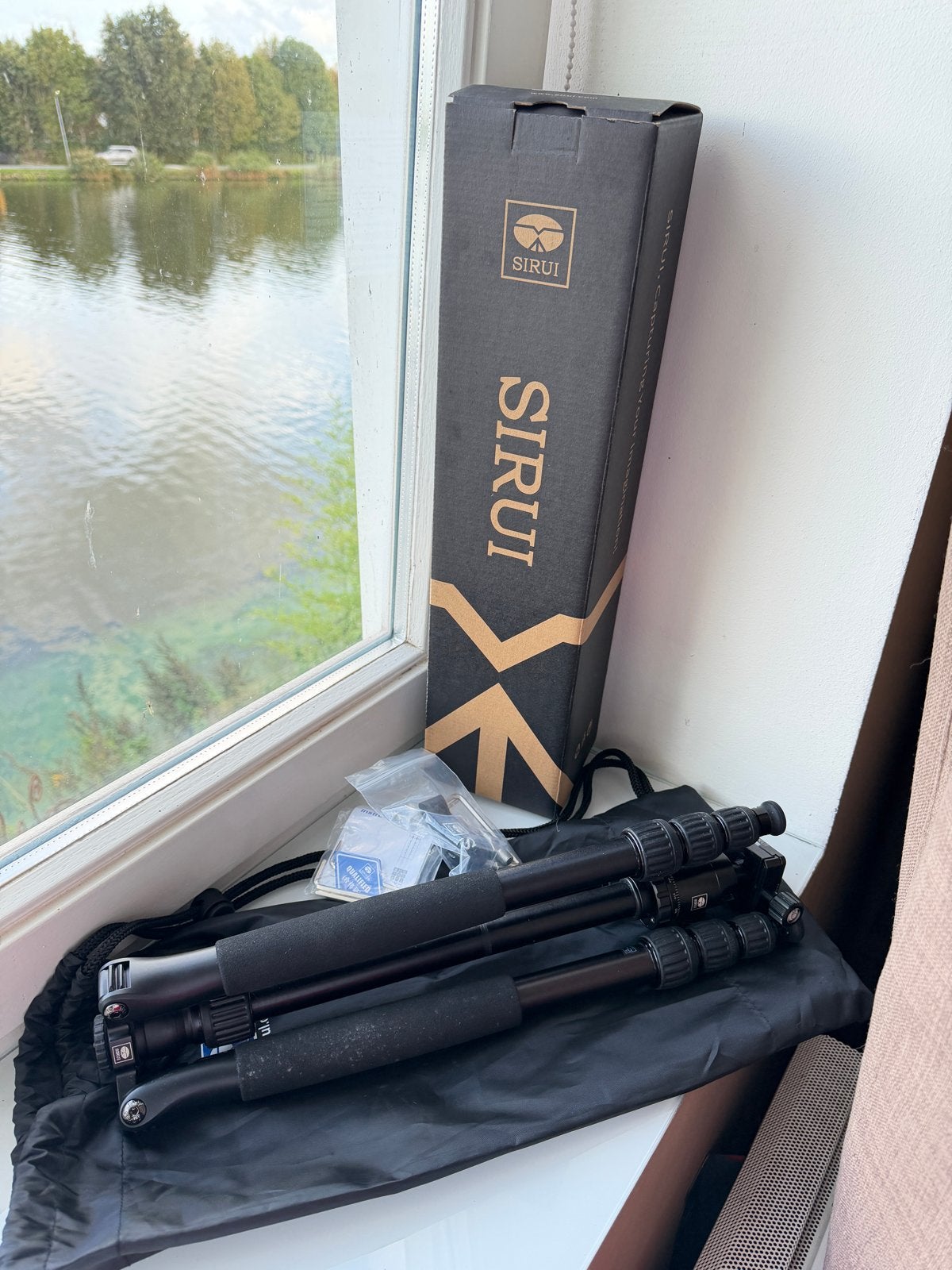 SIRUI Traveler 7A aluminium statief + tas, doos & accessoire, Gebruikt, 150 tot 175 cm, Inclusief draagtas, Sirui