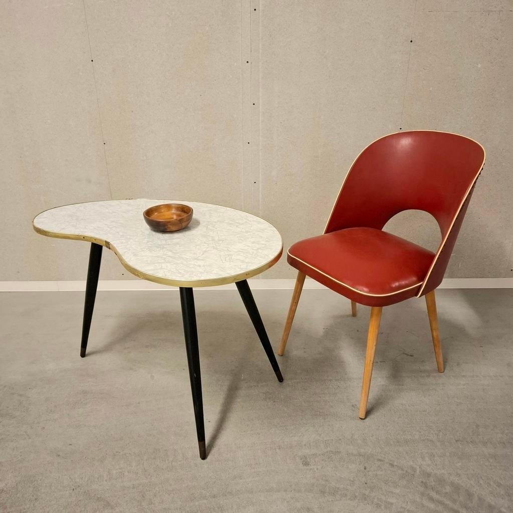 Vintage jaren 50 cocktail/bijzettafel tafel, Huis en Inrichting, Tafels | Salontafels, Ophalen, Gebruikt, Rechthoekig, 50 tot 100 cm