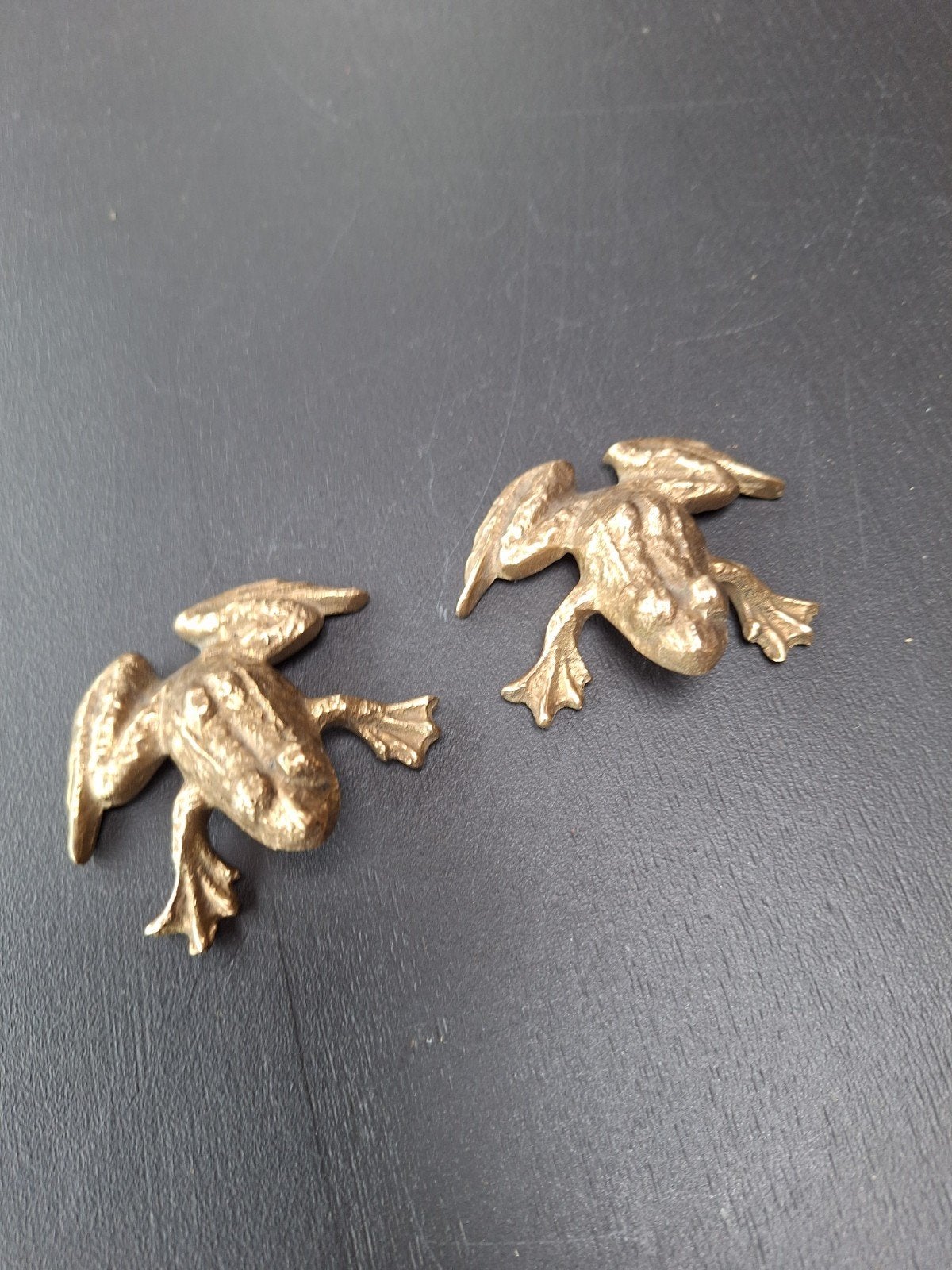 Set van 2 Koperen Kikkers - Decoratieve Beeldjes, Ophalen of Verzenden